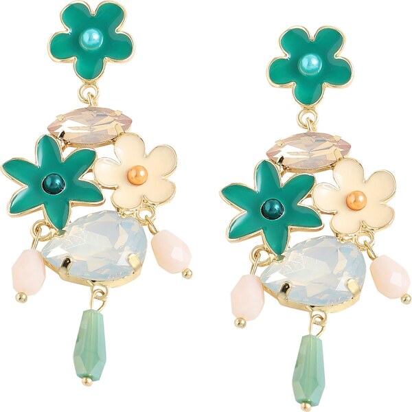 SOHI Náušnice zlatá / zmiešané farby 58412193