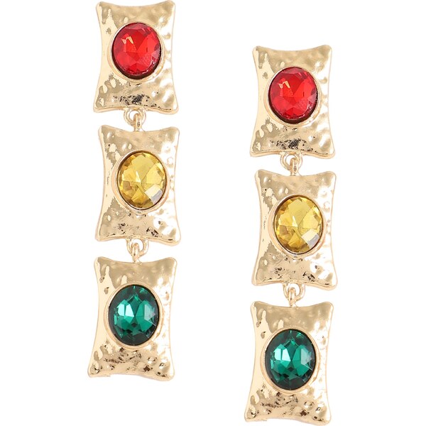 SOHI Náušnice zlatá / zmiešané farby 58412182