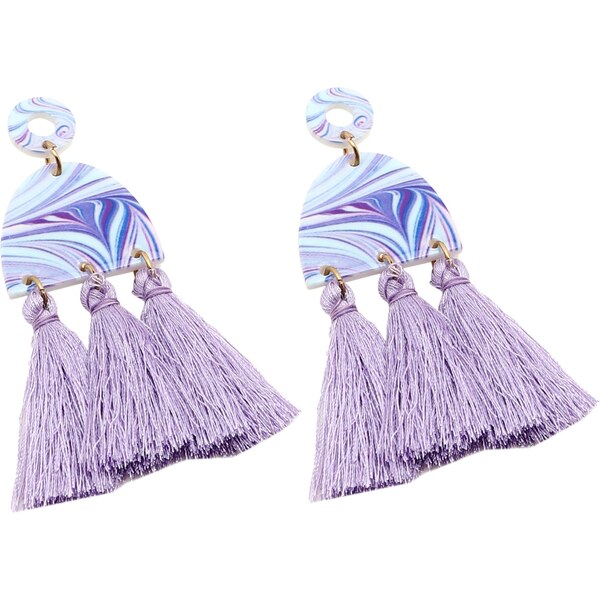 SOHI Náušnice Concordia modrá / orgovánová / purpurová 58412209