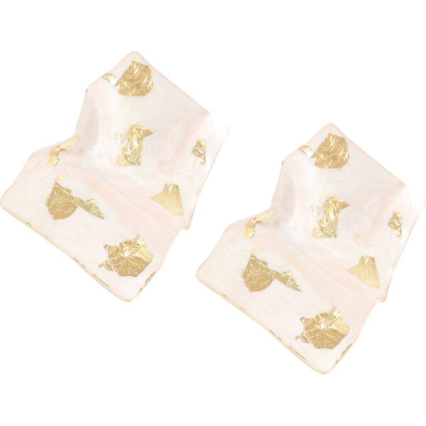 SOHI Náušnice Karla zlatá / biela 58412217