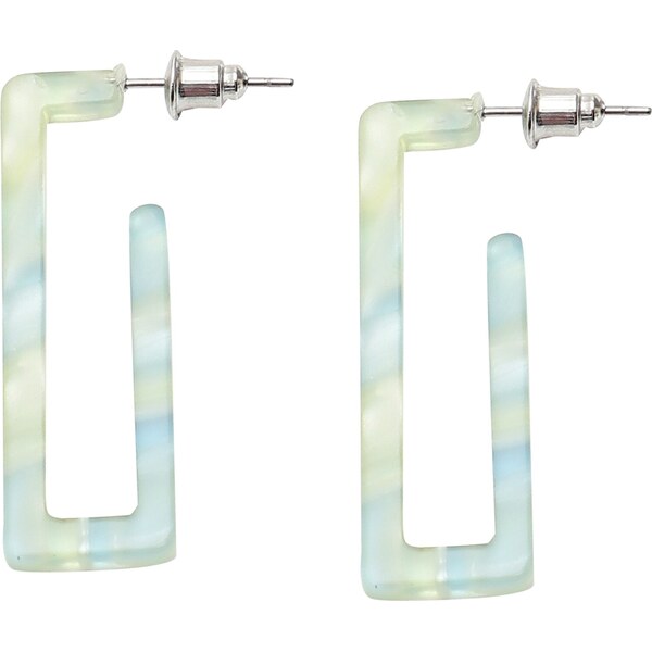 SOHI Náušnice Fidelma modrá / zlatá / zelená 58412222