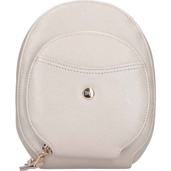 Dámska kožená kabelka na mobil a doklady Hexagona Maura - strieborná 58411722