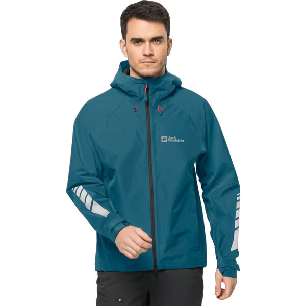Modrá pánska ľahká turistická bunda Jack Wolfskin Morobbia 2l Jkt M 58415336