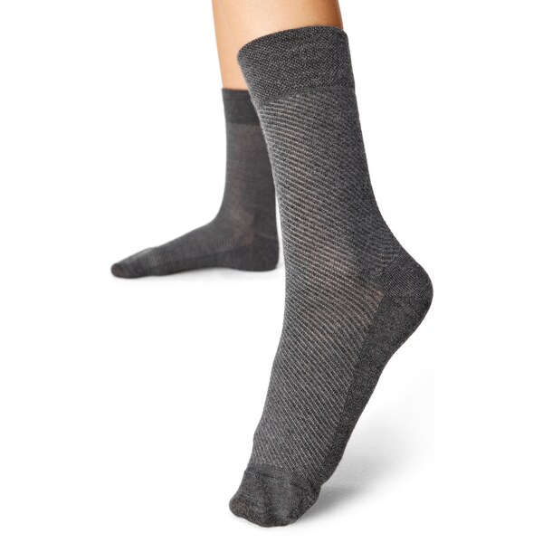 Vlnka Žakárové vlnené ponožky Merino šedá 55325342