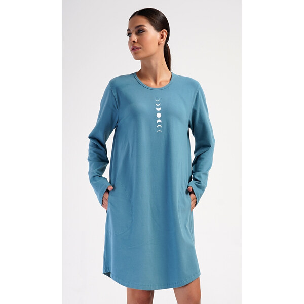 Vienetta Dámske domáce šaty s dlhým rukávom Elizabeth 58419636