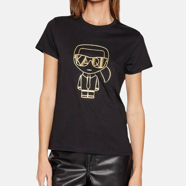 Dámské černé triko Karl Lagerfeld 56054 58419701