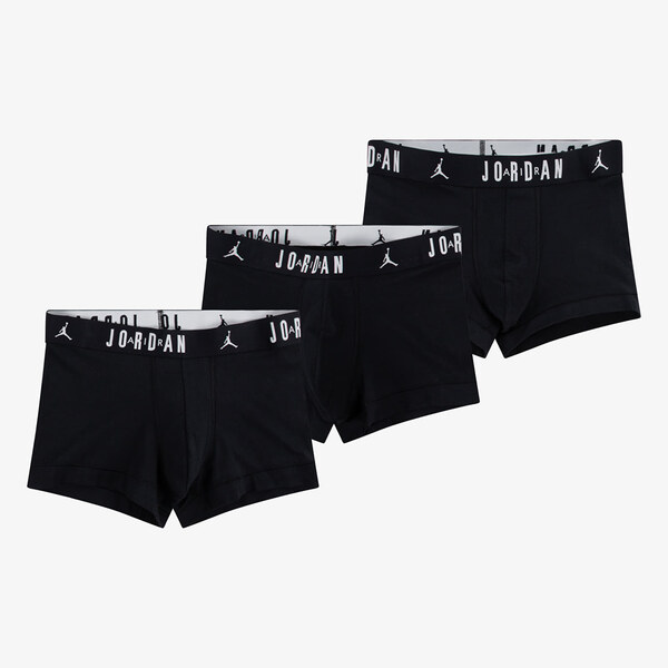 Boxerky Jordan Mens Flight Cotton 3-Pack Trunk Black XXL 58420638