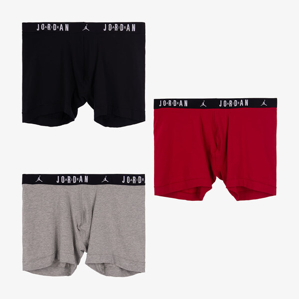 Boxerky Jordan Flight Cotton Core 3-Pack Boxer Brief Gym Red/ Black S 58420641