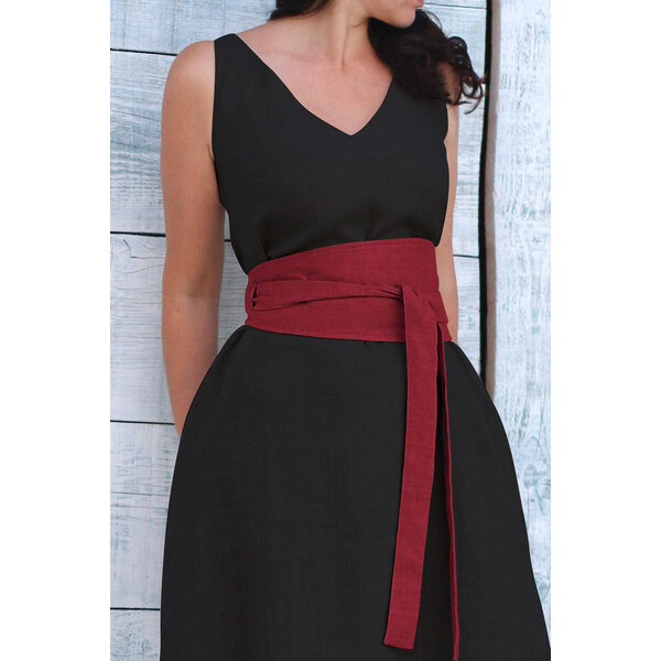 Lotika Linen Široký ľanový opasok 63334115