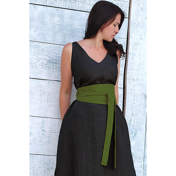 Lotika Linen Široký ľanový opasok 63334116