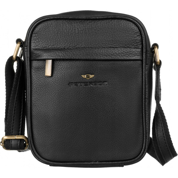 Peterson Pánska kožená crossbody taška čierna (GT230) 58429549