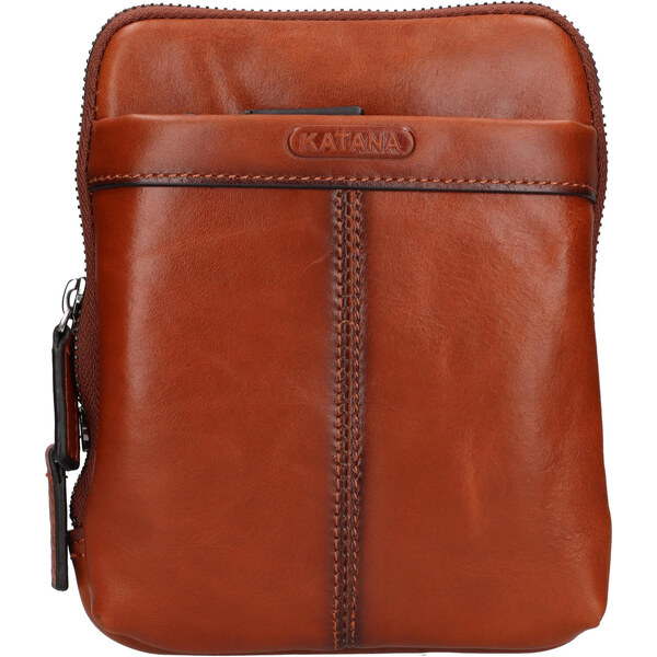 Pánska kožená taška na mobil a doklady Katana Perry - hnedá 58430246