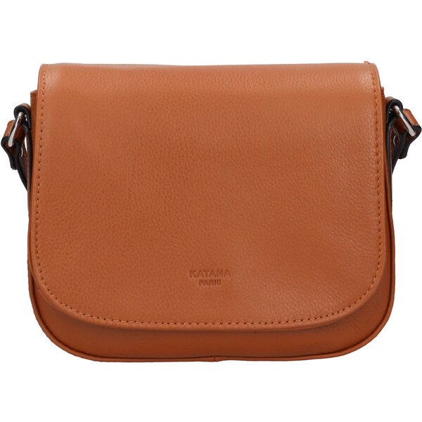 Kožená dámska crosbody kabelka Katana Alix - koňak 58430254