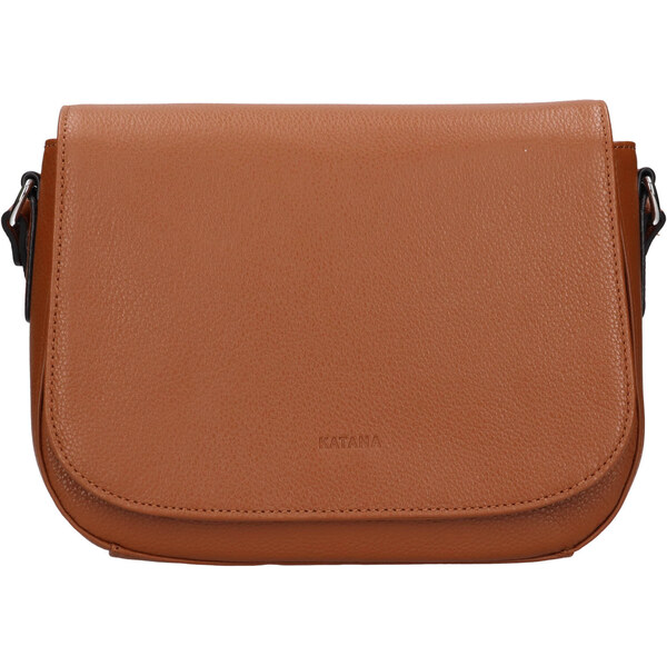 Kožená dámska crosbody kabelka Katana Matelde - koňak 58430257