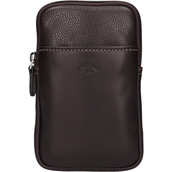 Dámska kožená kabelka na mobil a doklady Katana Anastesa - tmavo hnedá 58430265