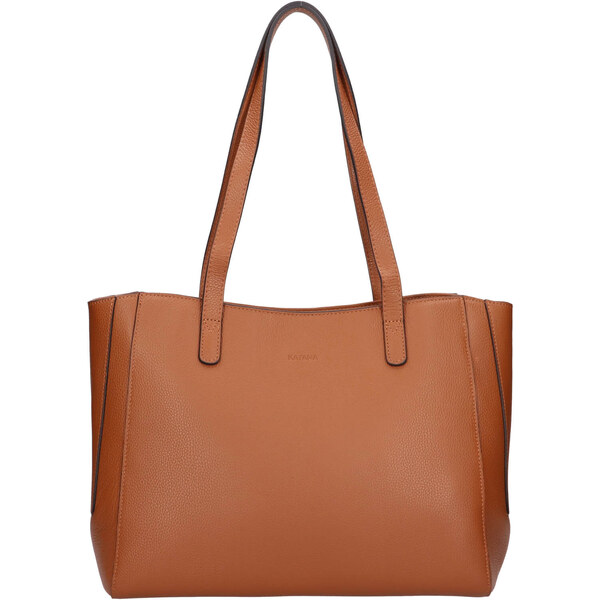 Elegantná dámska kožená kabelka Katana Petti - koňak 58430267