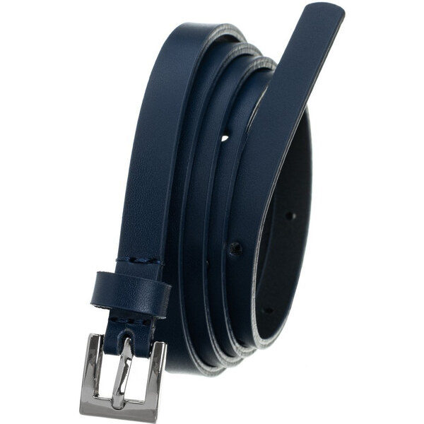 No Brand Klasický, úzky dámsky opasok so striebornou kovovou prackou 58385236