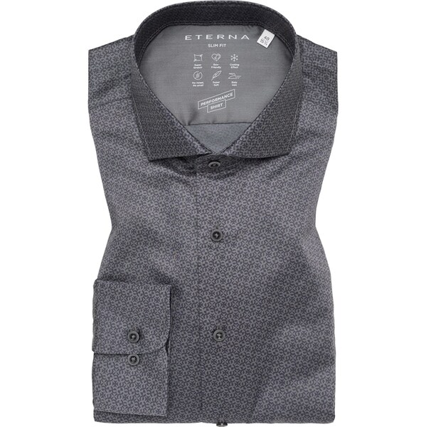 Pánska sivá performance strečová košeľa ETERNA slim fit 58430934