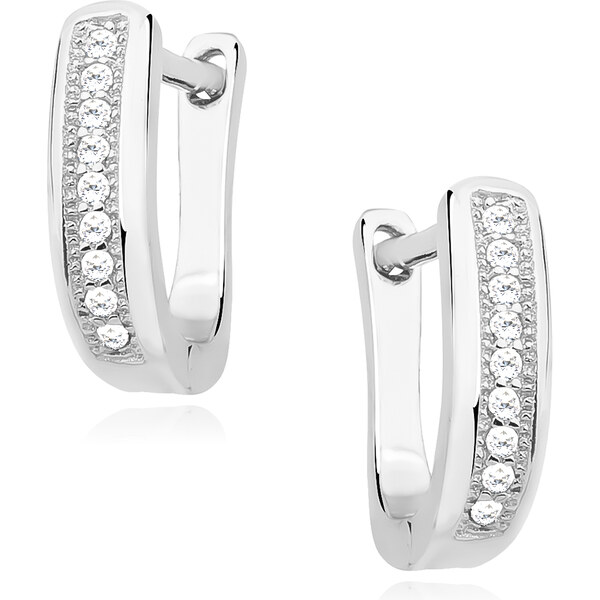 Olivie Strieborné náušnice so zirkónmi 1,2 cm 0770 14270577