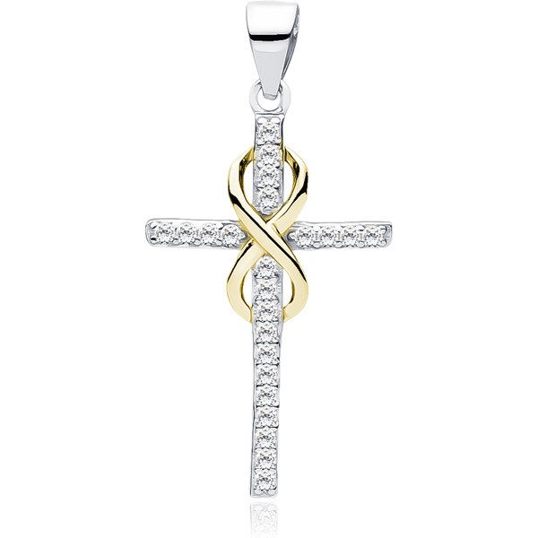 Olivie Strieborný prívesok KRÍŽIK a NEKONEČNO GOLD 9873 66031610