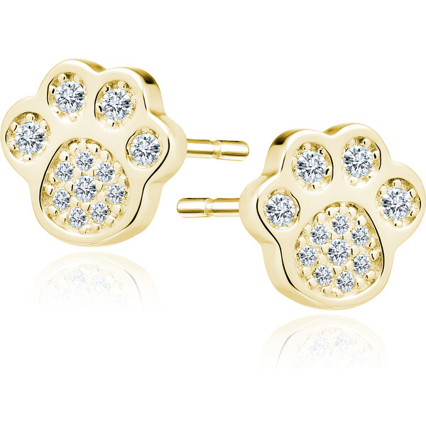 Olivie Strieborné náušnice LABKY GOLD 2407 21042186