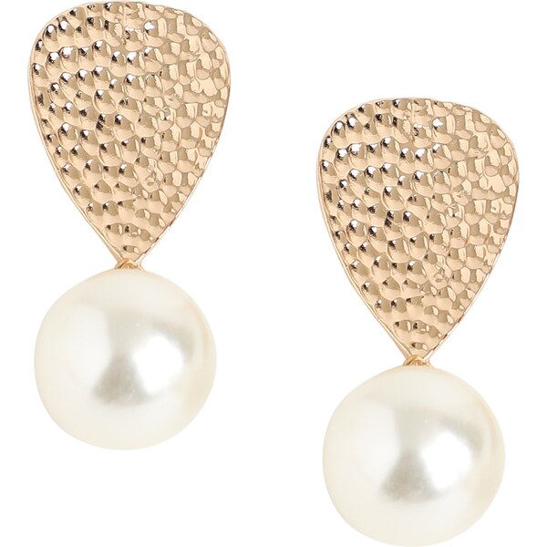 SOHI Náušnice Earlene béžová / zlatá 58450031