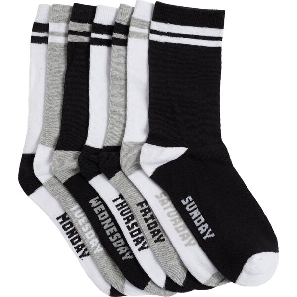 WE Fashion Ponožky sivá / čierna / biela 58449984
