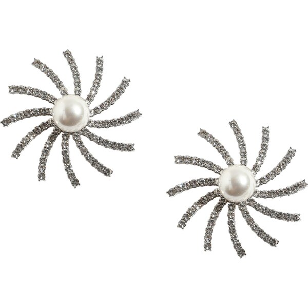 SOHI Náušnice Diot strieborná / perlovo biela 63146455