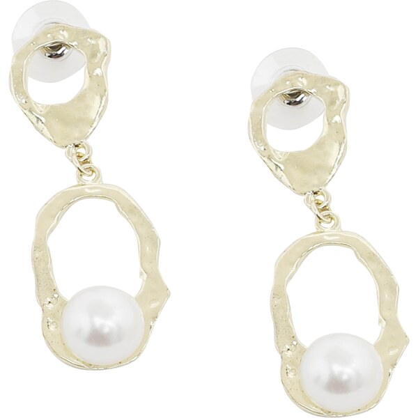 SOHI Náušnice Alycia zlatá / biela 58450021