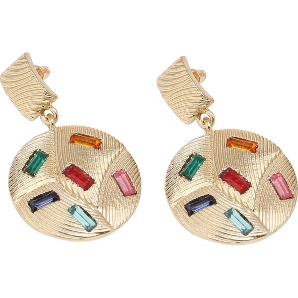 SOHI Náušnice Clarice modrá / zlatá / zelená / oranžová / ružová / 58450036