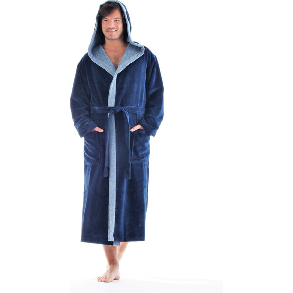 Pánsky župan Tampa duo s kapucňou 3959 tmavomodrý - Vestis 60298103