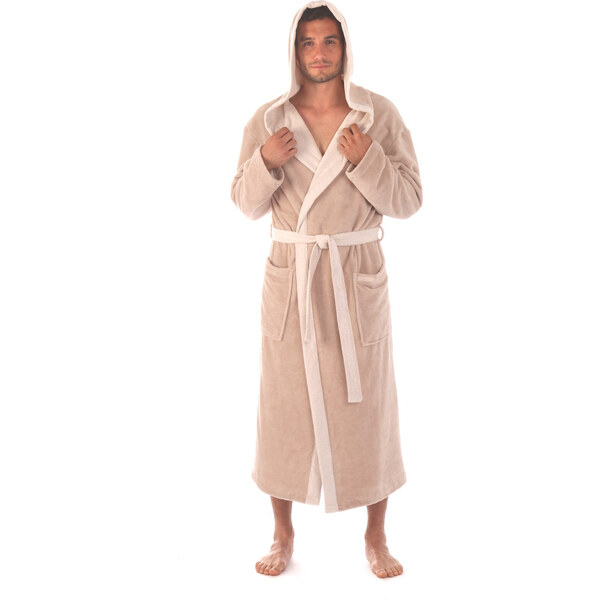 Pánsky župan Tampa duo s kapucňou 3959 lieskový orech - Vestis 60298106