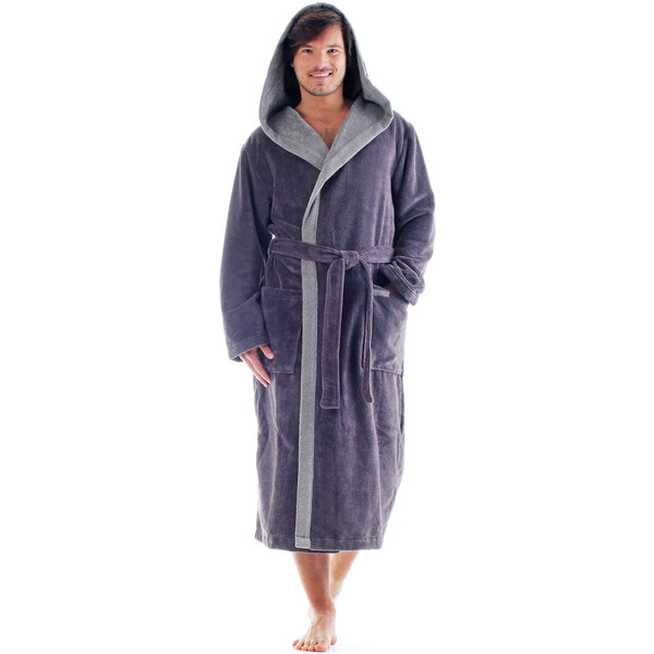 Pánsky župan Tampa duo s kapucňou 3959 antracit - Vestis 60298104