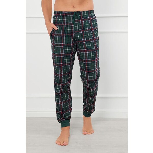 Italian Fashion Pánske pyžamové nohavice Fogo zelené mega soft 58453683