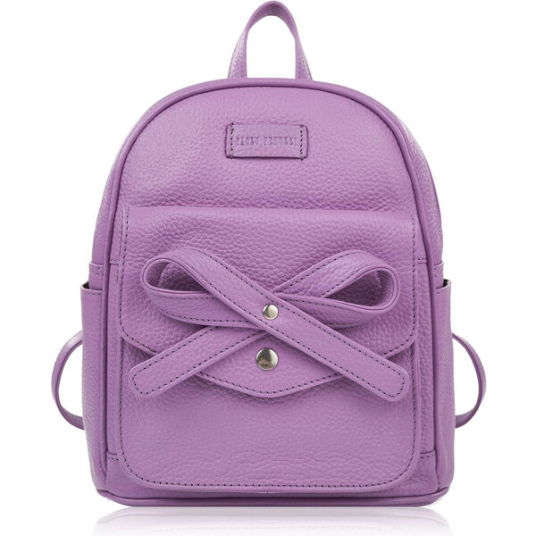 Paolo Peruzzi Dámsky kožený batoh s mašľou T-71-PU | fialová T-71-PU 58456515