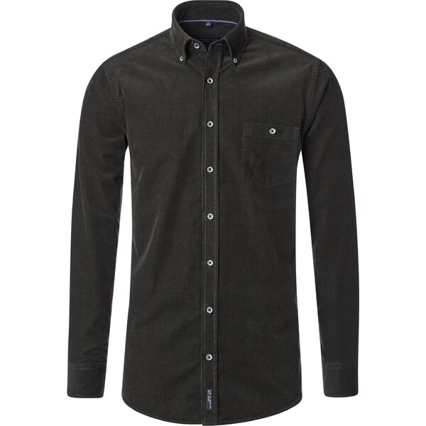 Pánska menčestrová tmavozelená košeľa CASA MODA 58462882