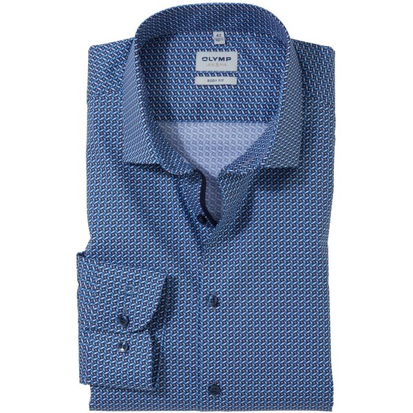 Pánska modrá košeľa OLYMP body fit 58462852