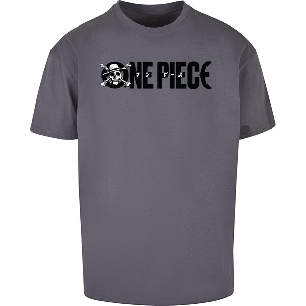 Merchcode Mens T-shirt One Piece Jolly Roger Logo Oversize dark gray 58481232