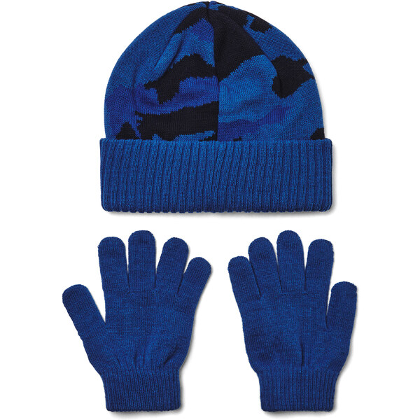 Under Armour B Beanie/Glove Combo-BLU 64782602