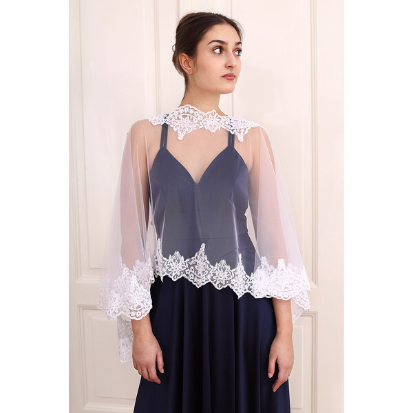 Glara Tylová pelerínka s čipkou 58484470