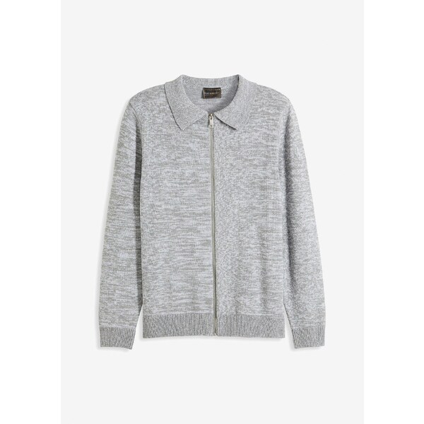 bonprix Polo pletený sveter, so zapínaním na zips a recyklovanou 58486948