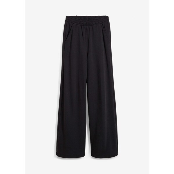 bonprix Široké tepláky z bavlneného mixu, farba čierna 58487160