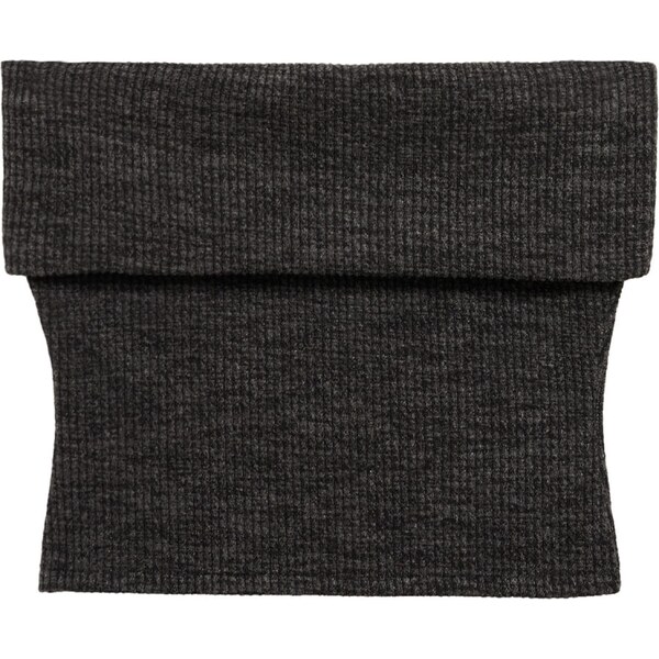 MANGO Vyšívaný top NECA tmavosivá 58490183