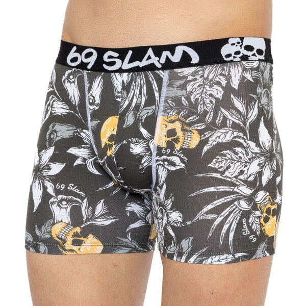 Pánske boxerky 69SLAM fit bamboo wild garden (MPBWGN-BB) 58492974