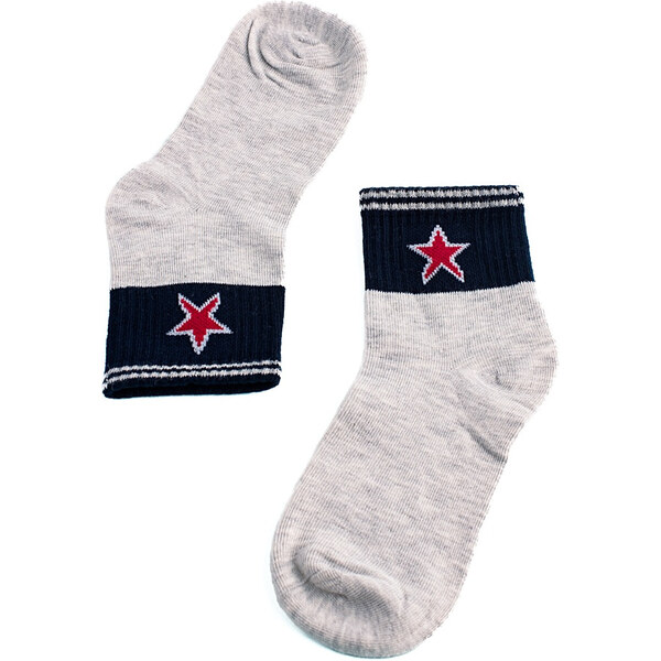 Childrens socks Shelvt gray with asterisk 50534971
