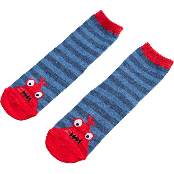 Shelvt childrens socks with monster stripes 50639847