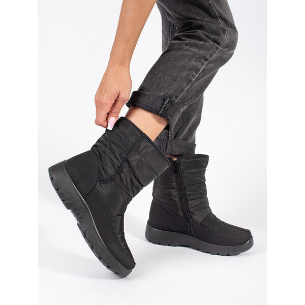 Shelvt Womens black insulated snow boots 58315200