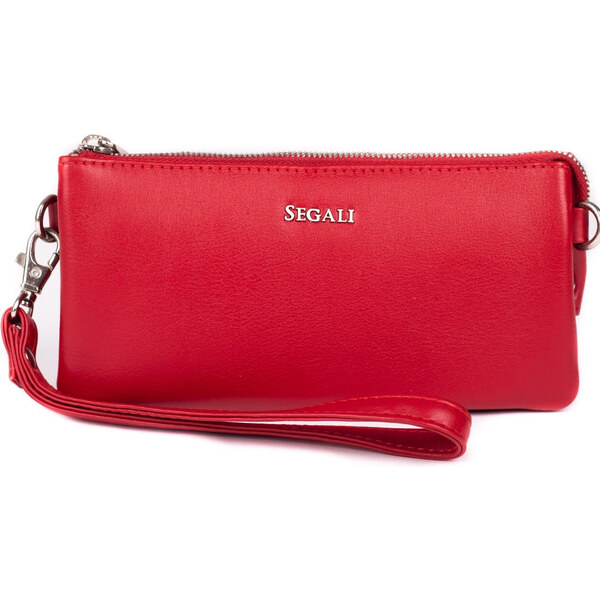 SEGALI Dámska kožená crossbody kabelka 8003 Red 66594414