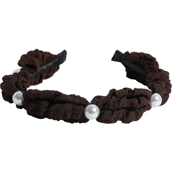 SOHI Bižutéria do vlasov Jayoti hnedá / perlovo biela 58501286