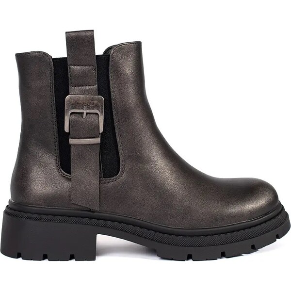 SHELOVET Tmavohnedé dámske členkové topánky s prackou, podpätok 4 cm 66148882